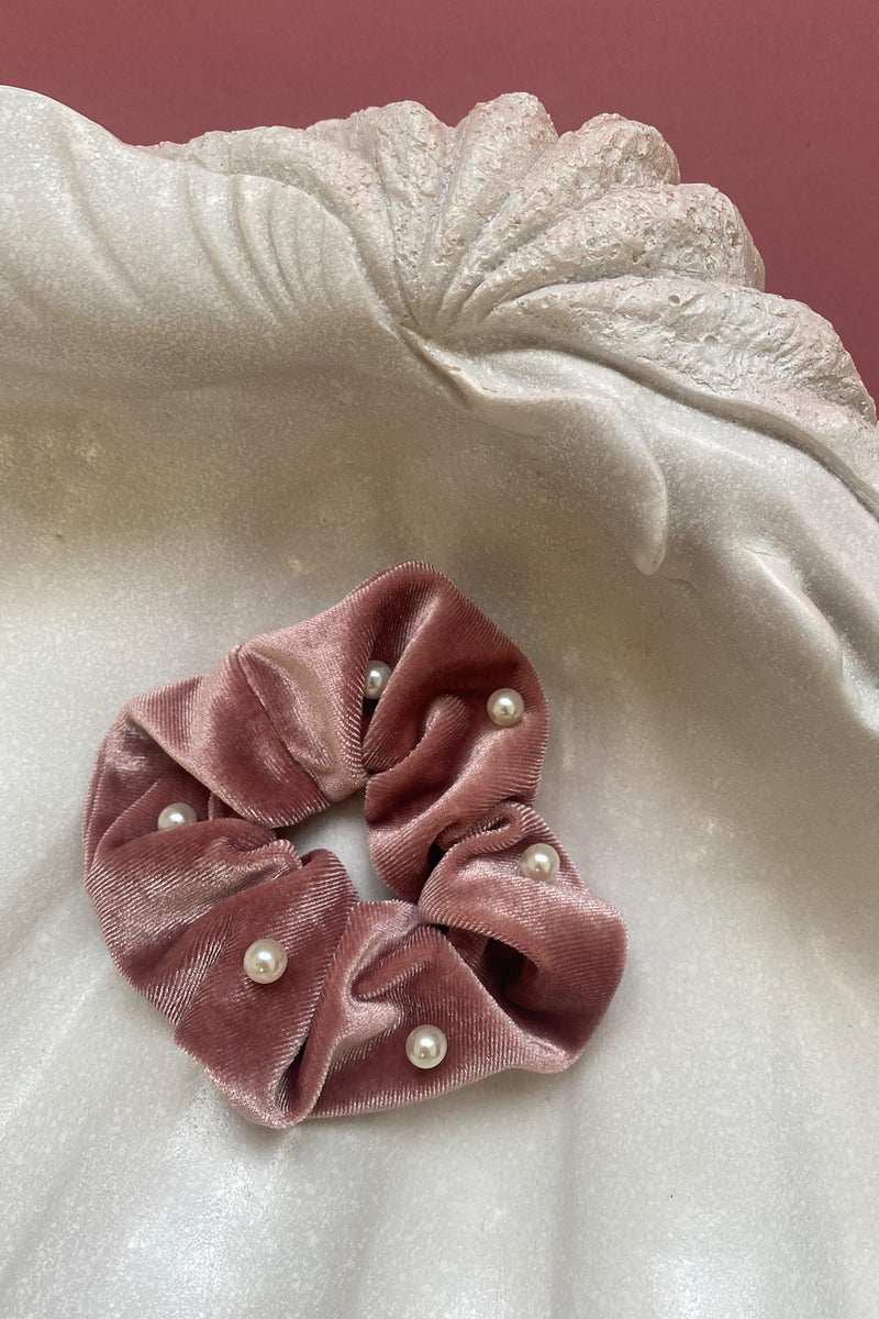 Velvet Pearl Scrunchie